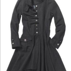 Black asymmetric hem Victorian/Steampunk jacket